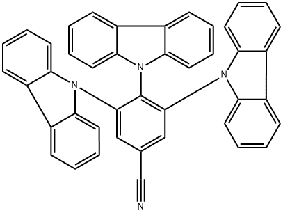 Benzonitrile, 3,4,5-tri-9H-carbazol-9-yl- Structure