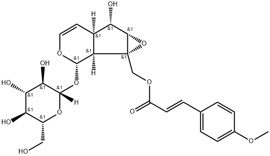 10-O-trans-p-methoxycinnamoyl-catalpol Structure