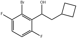 2-Bromo-α-(cyclobutylmethyl)-3,6-difluorobenzenemethanol Structure