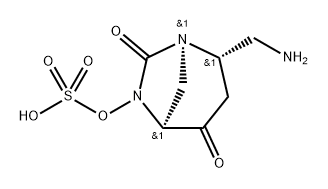 (1R,2S,5S)-2-(Aminomethyl)-4,7-dioxo-1,6- diazabicyclo[3.2.1]oct-6-yl hydrogen sulfate Structure