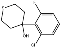 4-(2-Chloro-6-fluorophenyl)tetrahydro-2H-thiopyran-4-ol Structure