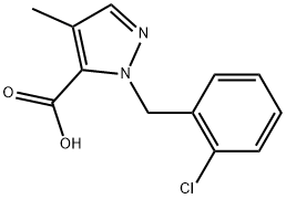 1-[(2-Chlorophenyl)methyl]-4-methyl-1H-pyrazole-5-carboxylic acid Structure