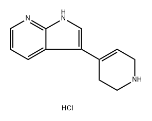 3-(1,2,3,6-Tetrahydro-4-pyridinyl)-1H-pyrrolo[2,3-b]pyridine 2HCl 구조식 이미지