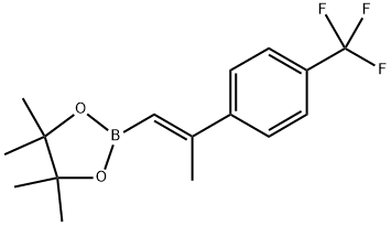 (E)-4,4,5,5-Tetramethyl-2-(2-(4-(trifluoromethyl)phenyl)prop-1-en-1-yl)-1,3,2-dioxaborolane 구조식 이미지