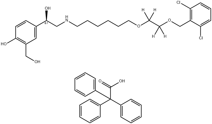 Vilanterol Impurity 22(Vilanterol-d4 Triphenylacetate) Structure