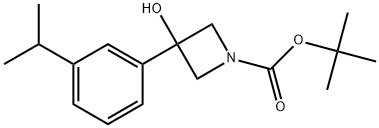 1,1-Dimethylethyl 3-hydroxy-3-[3-(1-methylethyl)phenyl]-1-azetidinecarboxylate Structure