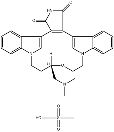 Ruboxastaurin mesilate hydrate Structure