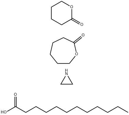 Dodecanoic acid, polymer with aziridine, 2-oxepanone and tetrahydro-2H-pyran-2-one Structure