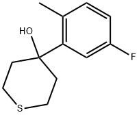 4-(5-Fluoro-2-methylphenyl)tetrahydro-2H-thiopyran-4-ol Structure