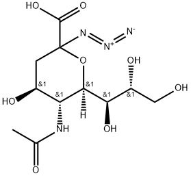 N-Acetyl-2-deoxy-2-azido-alpha-neuraminic Acid Structure