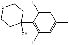 4-(2,6-Difluoro-4-methylphenyl)tetrahydro-2H-thiopyran-4-ol Structure