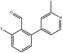 2-fluoro-6-(2-methylpyridin-4-yl)benzaldehyde Structure