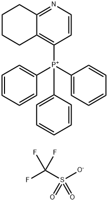 Phosphonium, triphenyl(5,6,7,8-tetrahydro-4-quinolinyl)-, 1,1,1-trifluoromethanesulfonate (1:1) Structure