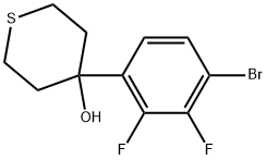 4-(4-Bromo-2,3-difluorophenyl)tetrahydro-2H-thiopyran-4-ol 구조식 이미지