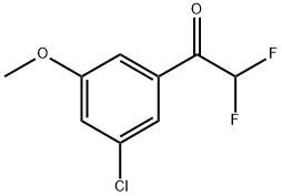 1-(3-Chloro-5-methoxyphenyl)-2,2-difluoroethanone Structure