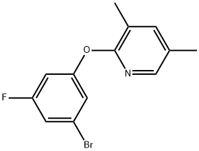2-(3-Bromo-5-fluorophenoxy)-3,5-dimethylpyridine Structure