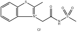 Benzothiazolium, 2-methyl-3-[2-[(methylsulfonyl)amino]-2-oxoethyl]-, chloride (1:1) Structure