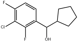 3-Chloro-α-cyclopentyl-2,4-difluorobenzenemethanol Structure