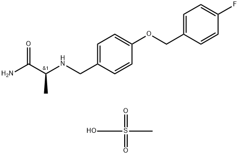 (S)-2-((4-((4-fluorobenzyl)oxy)benzyl)amino)propanamide methanesulfonic acid Structure