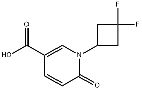 1-(3,3-Difluoro-cyclobutyl)-6-oxo-1,6-dihydro-pyridine-3-carboxylic acid Structure