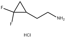 2-(2,2-difluorocyclopropyl)ethan-1-amine hydrochloride Structure