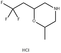 2-methyl-6-(2,2,2-trifluoroethyl)morpholine hydrochloride Structure