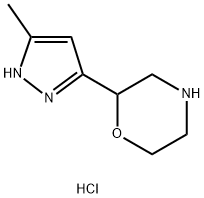 2-(5-Methyl-1H-pyrazol-3-yl)morpholine dihydrochloride Structure