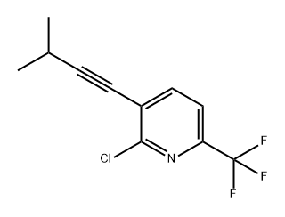 2-Chloro-3-(3-methyl-1-butyn-1-yl)-6-(trifluoromethyl)pyridine 구조식 이미지