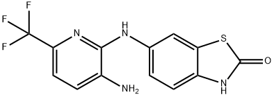 6-[[3-Amino-6-(trifluoromethyl)-2-pyridinyl]amino]-2(3H)-benzothiazolone Structure