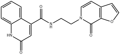 1,2-Dihydro-2-oxo-N-2-(7-oxofuro2,3-cpyridin-6(7H)-yl)ethyl-4-quinolinecarboxamide Structure