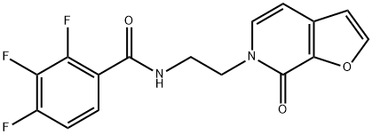 2,3,4-Trifluoro-N-2-(7-oxofuro2,3-cpyridin-6(7H)-yl)ethylbenzamide Structure