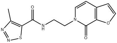 4-Methyl-N-2-(7-oxofuro2,3-cpyridin-6(7H)-yl)ethyl-1,2,3-thiadiazole-5-carboxamide Structure