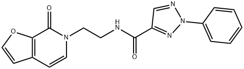 N-2-(7-Oxofuro2,3-cpyridin-6(7H)-yl)ethyl-2-phenyl-2H-1,2,3-triazole-4-carboxamide Structure