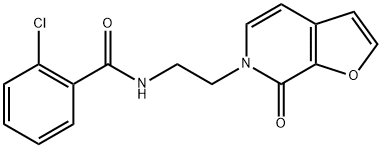 2-Chloro-N-2-(7-oxofuro2,3-cpyridin-6(7H)-yl)ethylbenzamide Structure