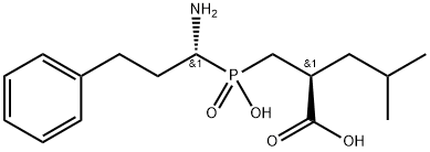 (2S)-2-[[[(1R)-1-amino-3-phenyl-propyl]-hydroxy-phosphoryl]methyl]-4-methyl-pentanoic acid Structure