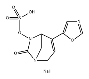 Sulfuric acid, mono[4-(5-oxazolyl)-7-oxo-1,6- diazabicyclo[3.2.1]oct-3-en-6-yl] ester, sodium salt (1:1) Structure