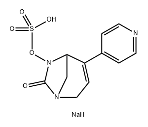 Sulfuric acid, mono[7-oxo-4-(4-pyridinyl)-1,6-
diazabicyclo[3.2.1]oct-3-en-6-yl] ester, sodium
salt (1:1) Structure