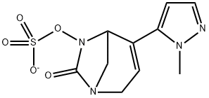 Sulfuric acid, mono[4-(1-methyl-1H-pyrazol-5-
yl)-7-oxo-1,6-diazabicyclo[3.2.1]oct-3-en-6-yl]
ester, ion(1-) Structure