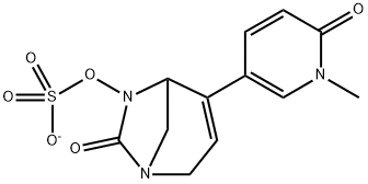 Sulfuric acid, mono[4-(1,6-dihydro-1-methyl-
6-oxo-3-pyridinyl)-7-oxo-1,6-diazabicyclo
[3.2.1]oct-3-en-6-yl] ester, ion(1-) Structure