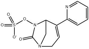 Sulfuric acid, mono[7-oxo-4-(2-pyridinyl)-1,6-
diazabicyclo[3.2.1]oct-3-en-6-yl] ester, ion(1-) Structure