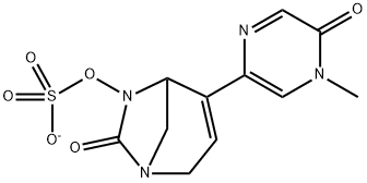 Sulfuric acid, mono[4-(4,5-dihydro-4-methyl-
5-oxo-2-pyrazinyl)-7-oxo-1,6-diazabicyclo
[3.2.1]oct-3-en-6-yl] ester, ion(1-) Structure