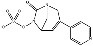 Sulfuric acid, mono[7-oxo-3-(4-pyridinyl)-1,6-
diazabicyclo[3.2.1]oct-3-en-6-yl] ester, ion(1-) Structure