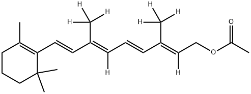 Retin-10,14,19,19,19,20,20,20-d8-ol, acetate (9CI) Structure