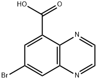 7-Bromo-quinoxaline-5-carboxylic acid 구조식 이미지