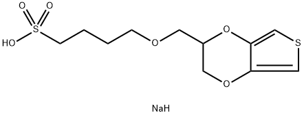 1-Butanesulfonic acid,4-[(2,3-dihydrothieno[3,4-b]-1,4-dioxin-2-yl)methoxy]-,sodium salt(1:1), Structure