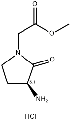 Methyl (S)-2-(3-amino-2-oxopyrrolidin-1-yl)acetate hydrochloride Structure