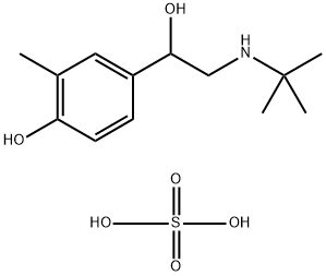 Benzenemethanol, α-[[(1,1-dimethylethyl)amino]methyl]-4-hydroxy-3-methyl-, sulfate (2:1) Structure