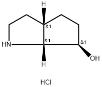 rac-(3aR,6S,6aS)-octahydrocyclopenta[b]pyrrol-6-ol hydrochloride Structure