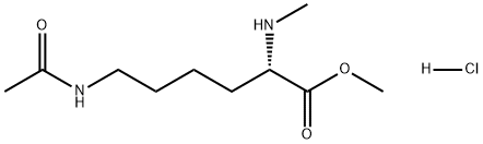 L-Lysine, N6-acetyl-N2-methyl-, methyl ester, hydrochloride (1:1) Structure