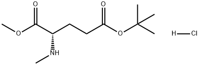 L-Glutamic acid, N-methyl-, 5-(1,1-dimethylethyl) 1-methyl ester, hydrochloride (1:1) Structure